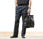 ACV-TR02TW SINGLE PLEATED COTTON TWILL TROUSERS (DARK NAVY)